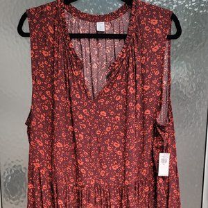 NWT Old Navy Sleeveless Tiered Dress XXL